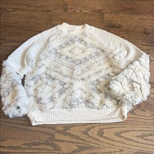 Cozy Cream Sweater with Textured Design